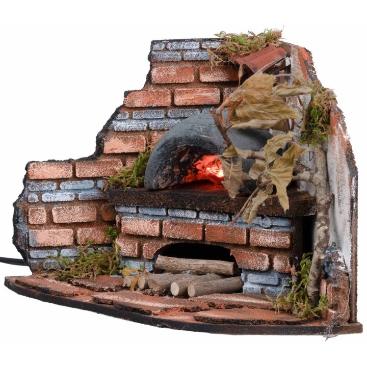 Corner oven for bakery with fire effect light cm 27x21x15.5 h
