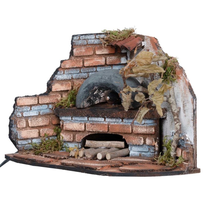 Corner oven for bakery with fire effect light cm 27x21x15.5 h