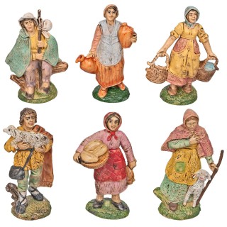 Set 6 statuine assortite 10 cm in pvc