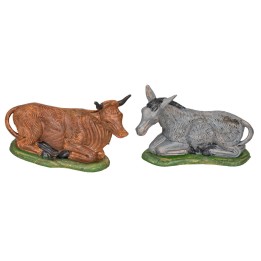 Set buey y burro sentados serie 15-18 cm
