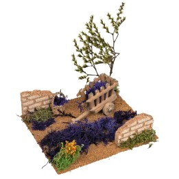 Campo de Lavanda con carrito cm 15x13x15 h
