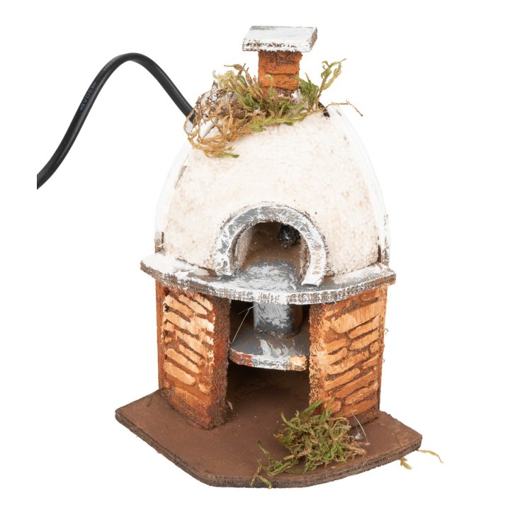 Oven with fire effect light cm 10x8x14 h