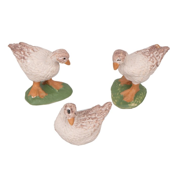 Juego de 3 patos surtidos con base