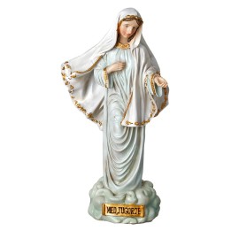 Virgen de Medjugorje 20 cm en resina