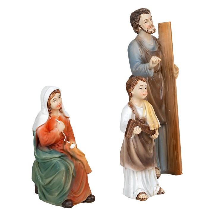 Familia de Nazaret 12 cm resina