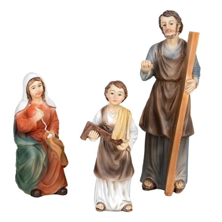 Famiglia di Nazareth 12 cm resina