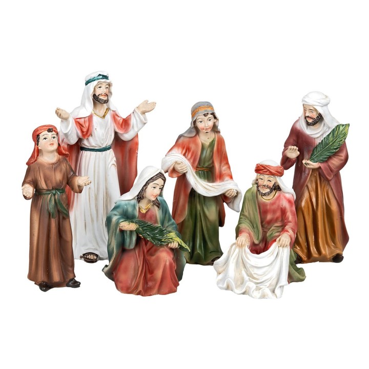 Conjunto entrada a Jerusalén 12 cm en resina