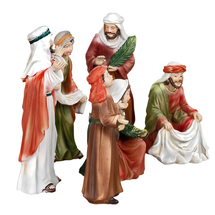 Set ingresso a Gerusalemme 12 cm in resina