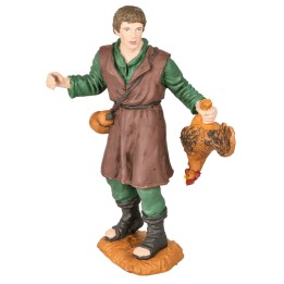 Shepherd with rooster Oliver series 15 cm