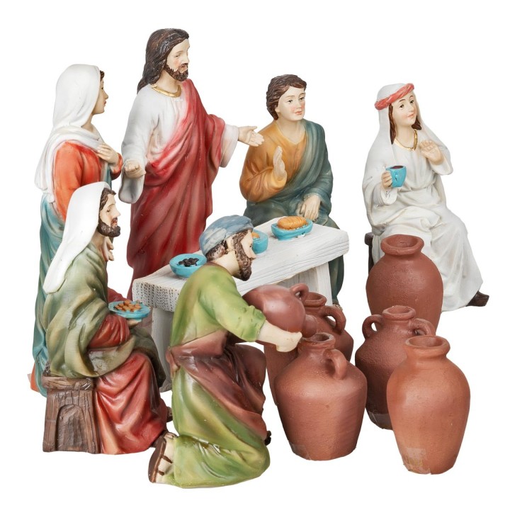 Wedding at Cana set 12 cm in resin 12 pcs