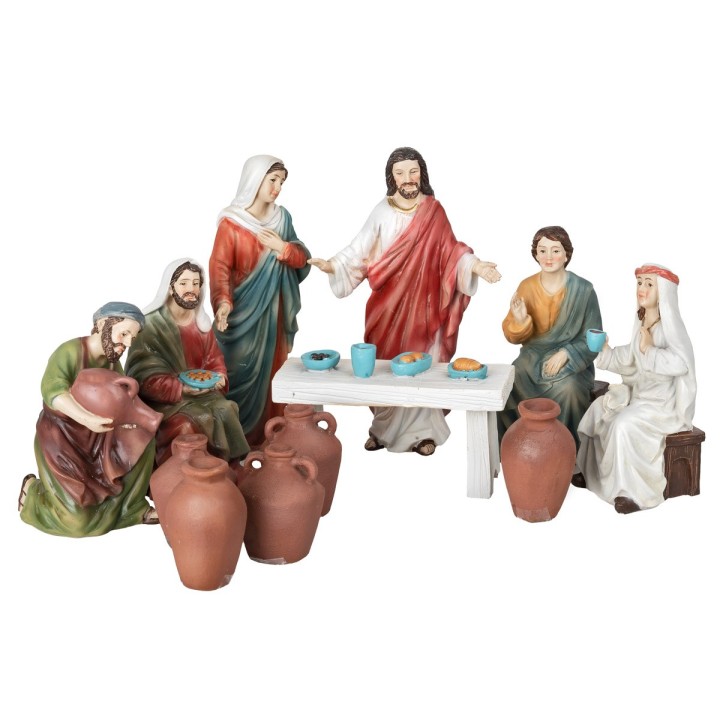 Set nozze di Cana 12 cm in resina 12 pz