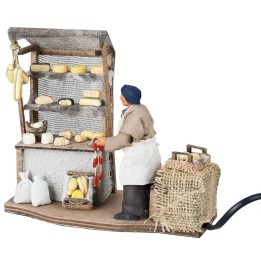 Cheese seller with counter 12 cm series in motion