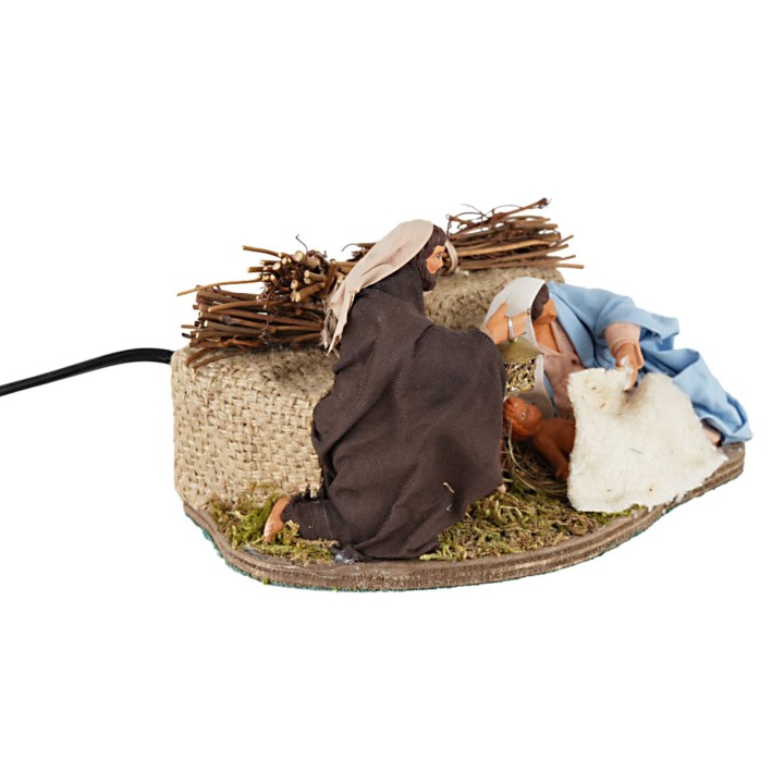 Natività che gioca con Gesù bambino serie 12 cm in movimento