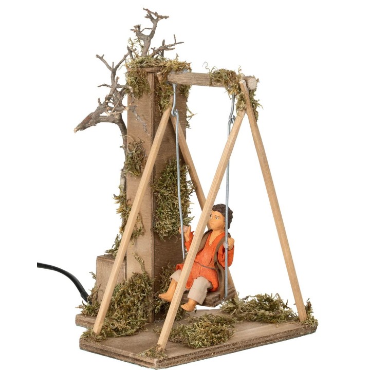 Child on swing series 12 cm in motion