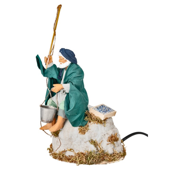 Pescador en roca serie 15 cm en movimiento