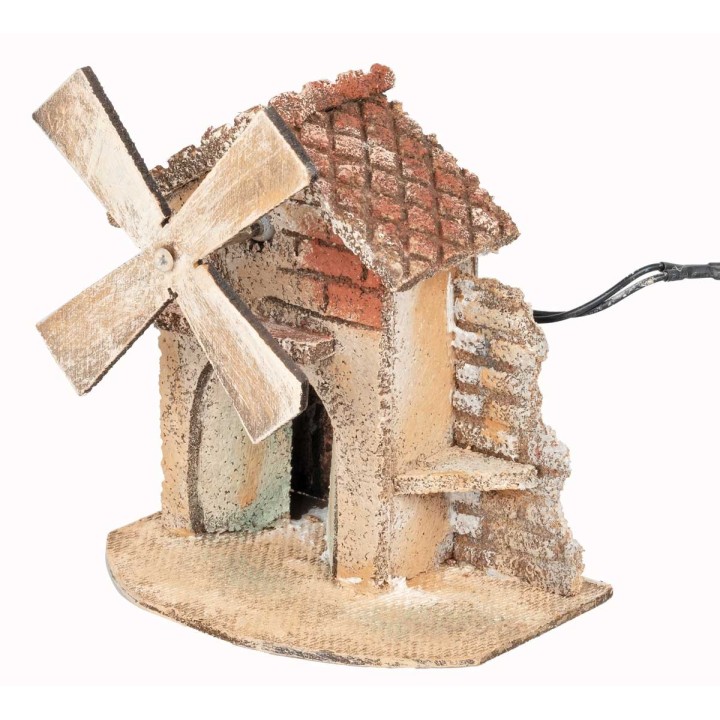Mulino a vento funzionante cm 11,5x8,5x12,5 h