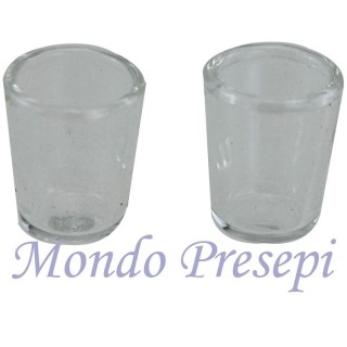 Set 2 Bicchieri in vetro 12x15 mm