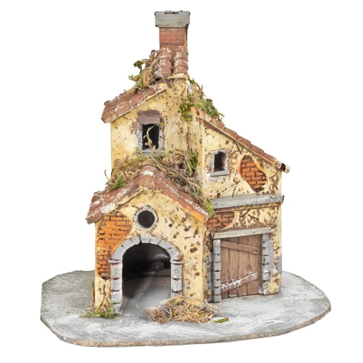 Casa in resina per presepe cm 18,5x16,5x18 h.