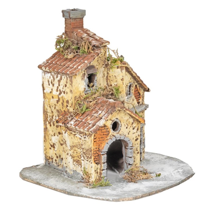 Casa de resina para belén cm 18,5x16,5x18 h.