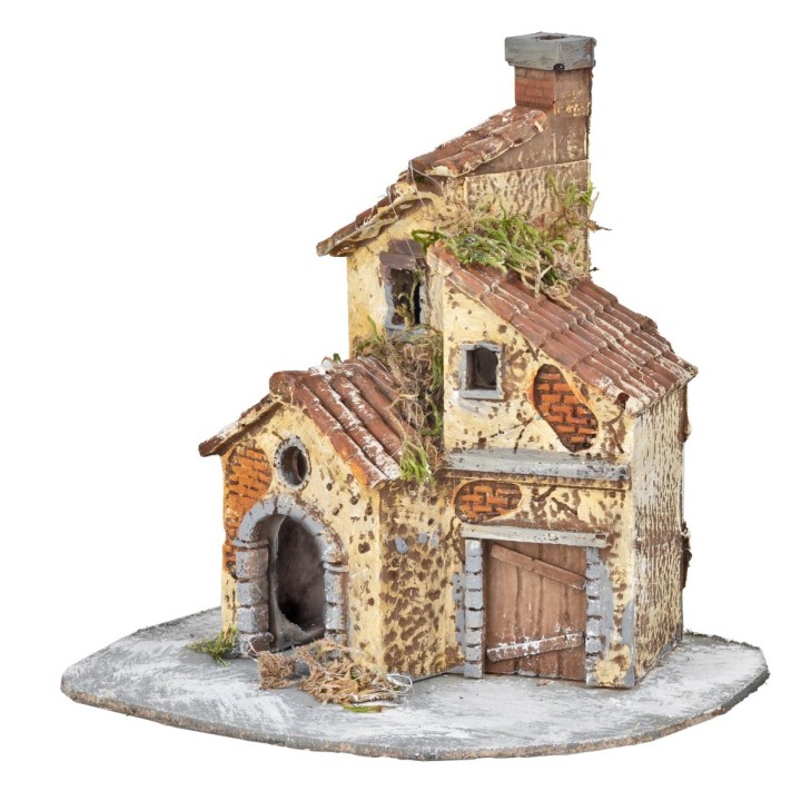 Resin house for nativity scene cm 18.5x16.5x18 h.