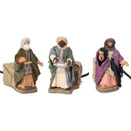 Set tre Re magi in movimento 12 cm