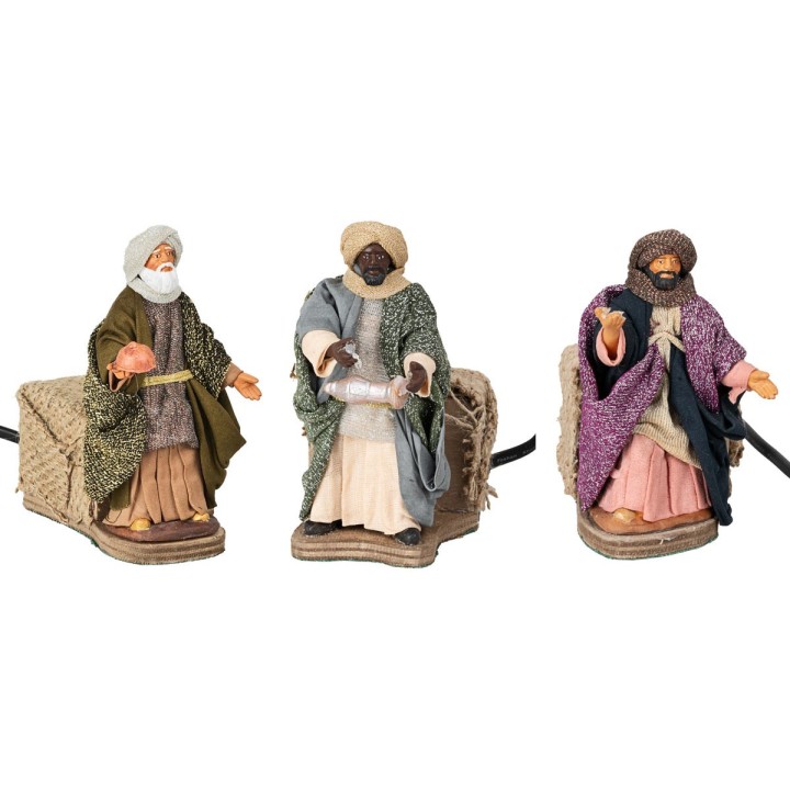 Set tre Re magi in movimento 12 cm