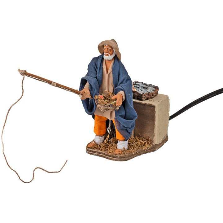 Pescador de pie en movimiento 12 cm