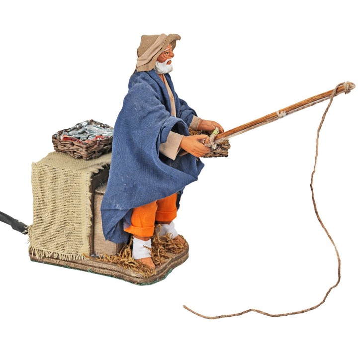 Pescatore in piedi in movimento 12 cm