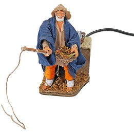 Pescatore in piedi in movimento 12 cm