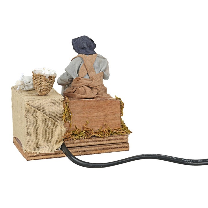 Ricottaio seduto in terracotta in movimento 10 cm