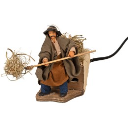 Campesino trabajando en movimiento 10 cm