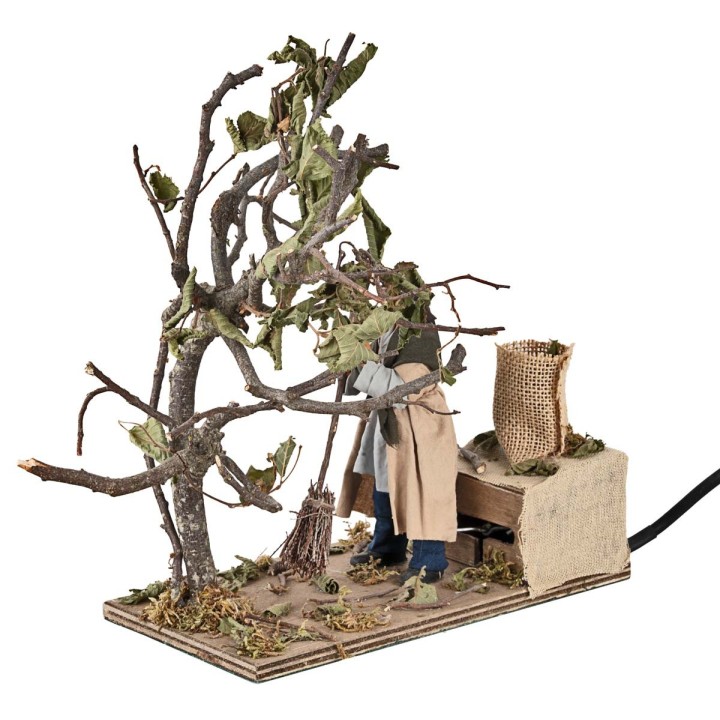 Spazzino con albero in movimento 12 cm
