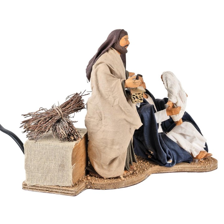 Nativity playing with child in motion series 15 cm