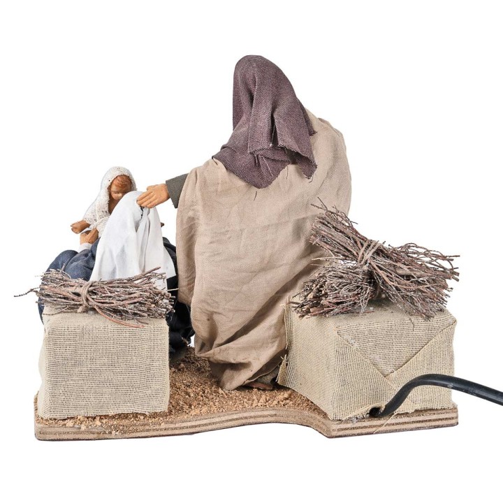 Nativity playing with child in motion series 15 cm