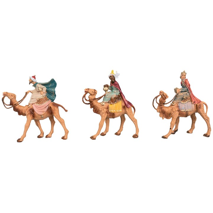 Set 3 Re Magi a cammello serie 6,5 cm Fontanini