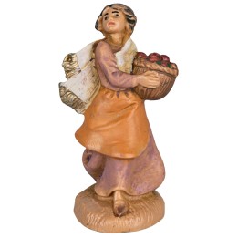 Woman with hamper 6.5 cm Fontanini