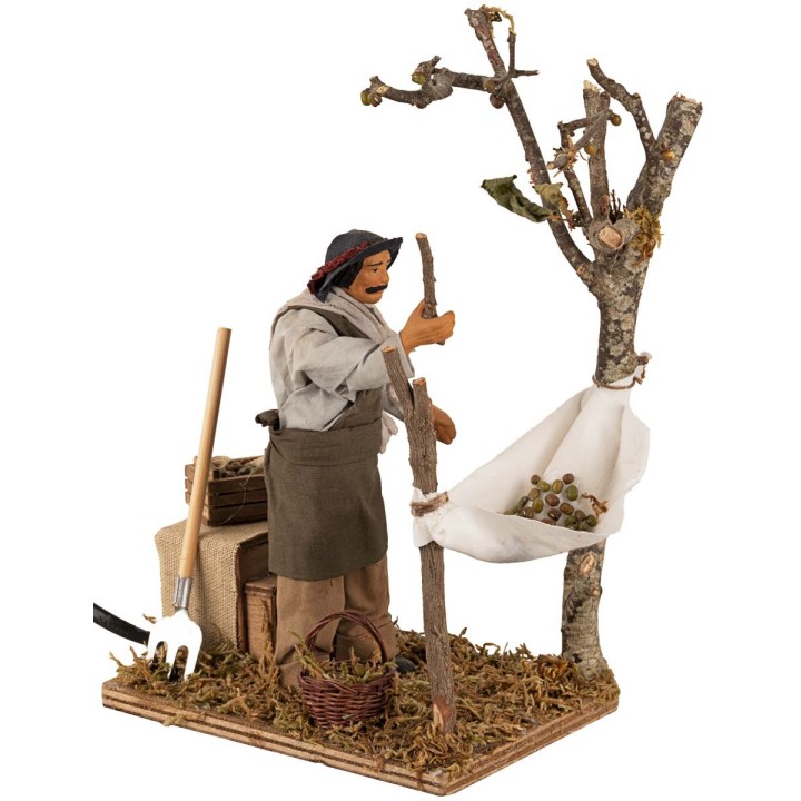 Man collecting olives in motion series 15 cm