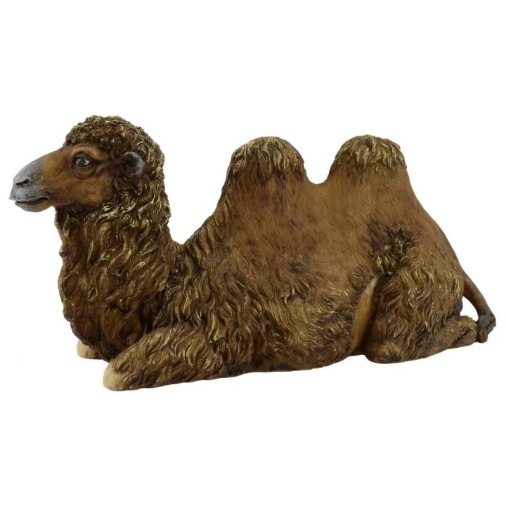 Camello sentado con cabeza recta en resina serie 30 cm Pigini