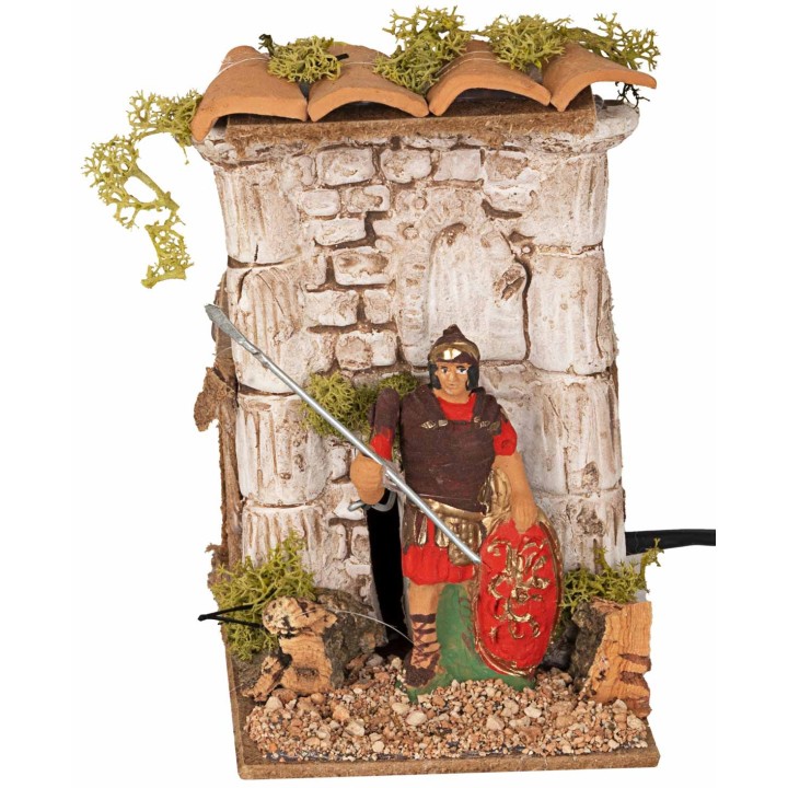 Roman with moving spear 9 cm