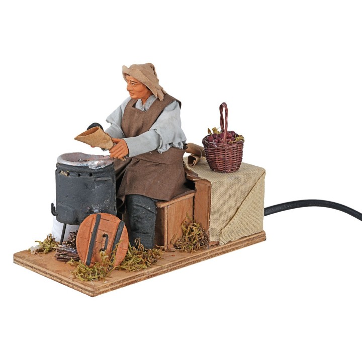 Vendedor de castañas en movimiento 15 cm