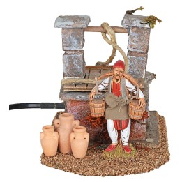 Water carrier at the well in motion Landi 10 cm