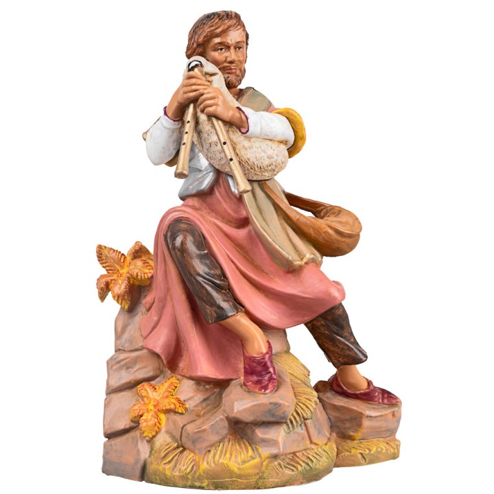 Seated bagpiper series 30 cm Fontanini