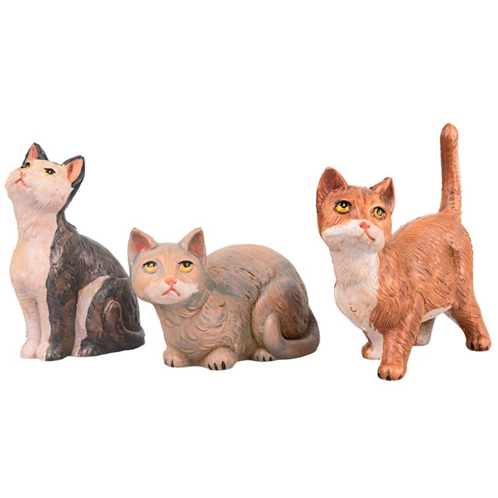 Set tre gatti per presepe serie 30 cm Fontanini