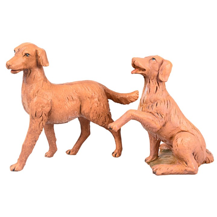Set due cani per presepe serie 30 cm Fontanini