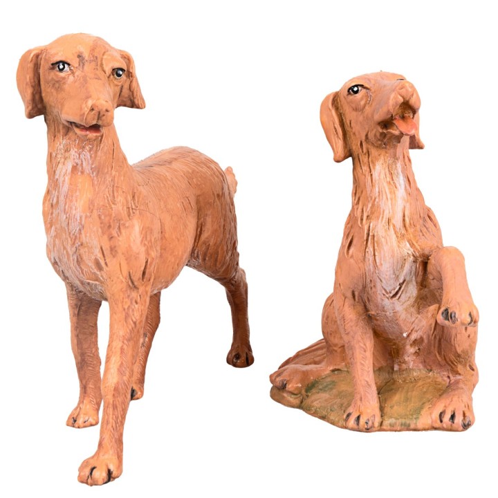 Set two dogs for presepe series 30 cm Fontanini