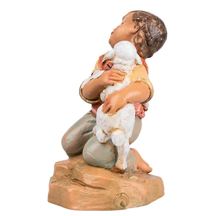 Niño arrodillado con cordero serie 30 cm Fontanini