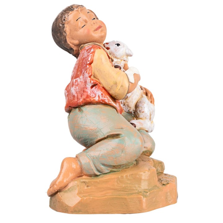 Child kneeling with lamb series 30 cm Fontanini