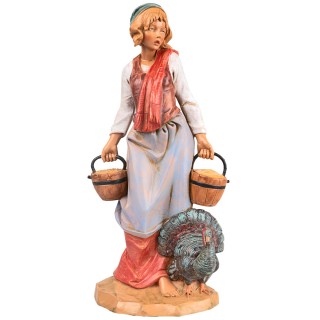 Peasant with turkey 30 cm Fontanini