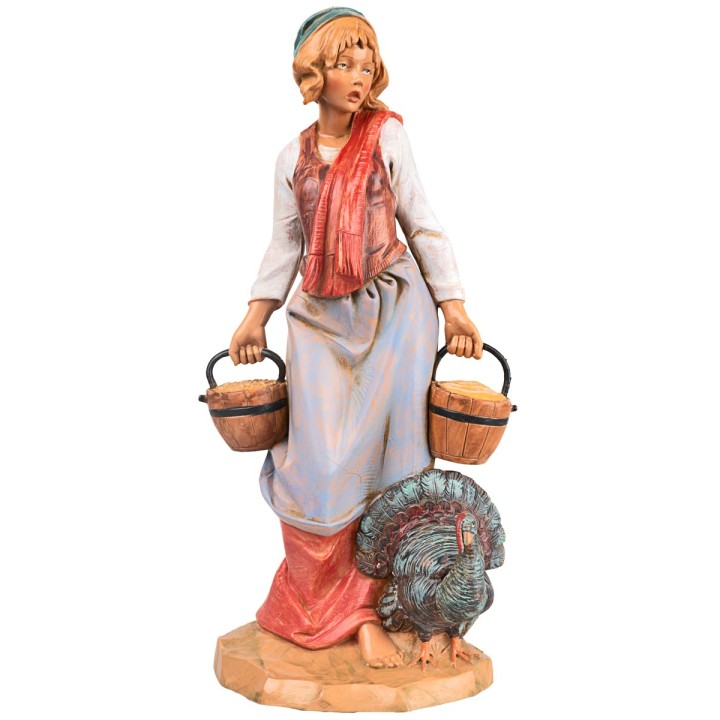 Contadina con tacchino 30 cm Fontanini