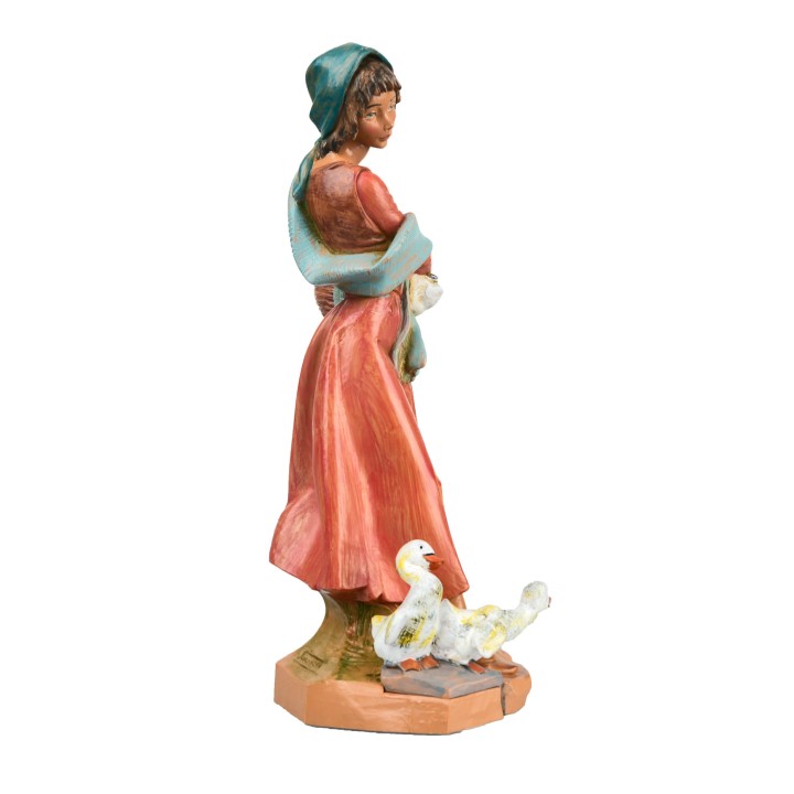 Mujer con gansos 30 cm Fontanini